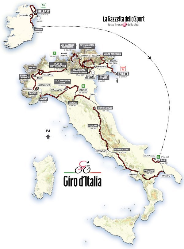 Giro d'Italia 2014 Route