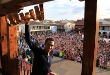 Alberto Contador In Pinto with Giro d'Italia trophy