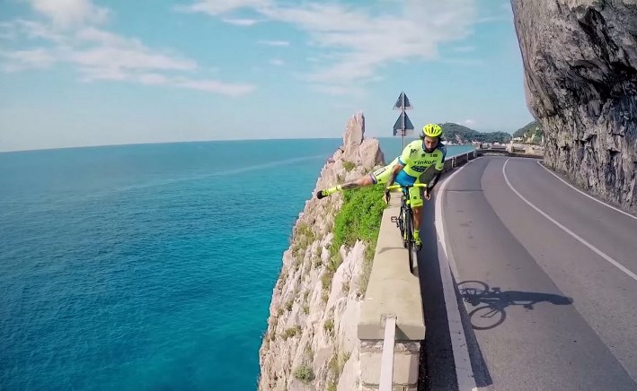 Above the ocean with Road Bike Freestyle 2