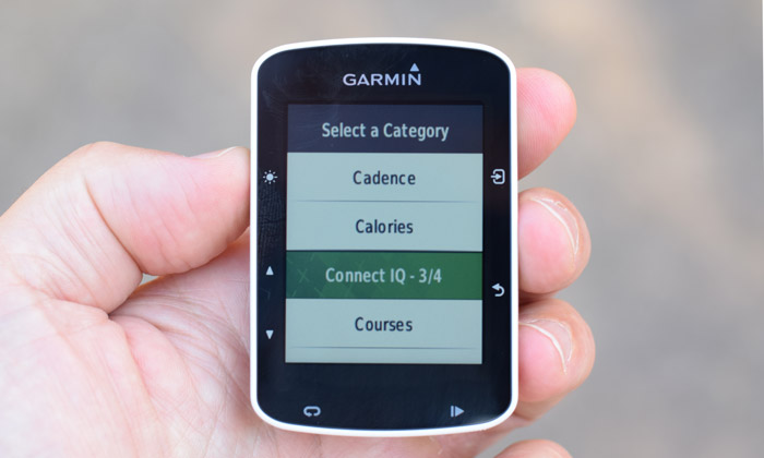 Garmin Edge 520, Connect IQ screen