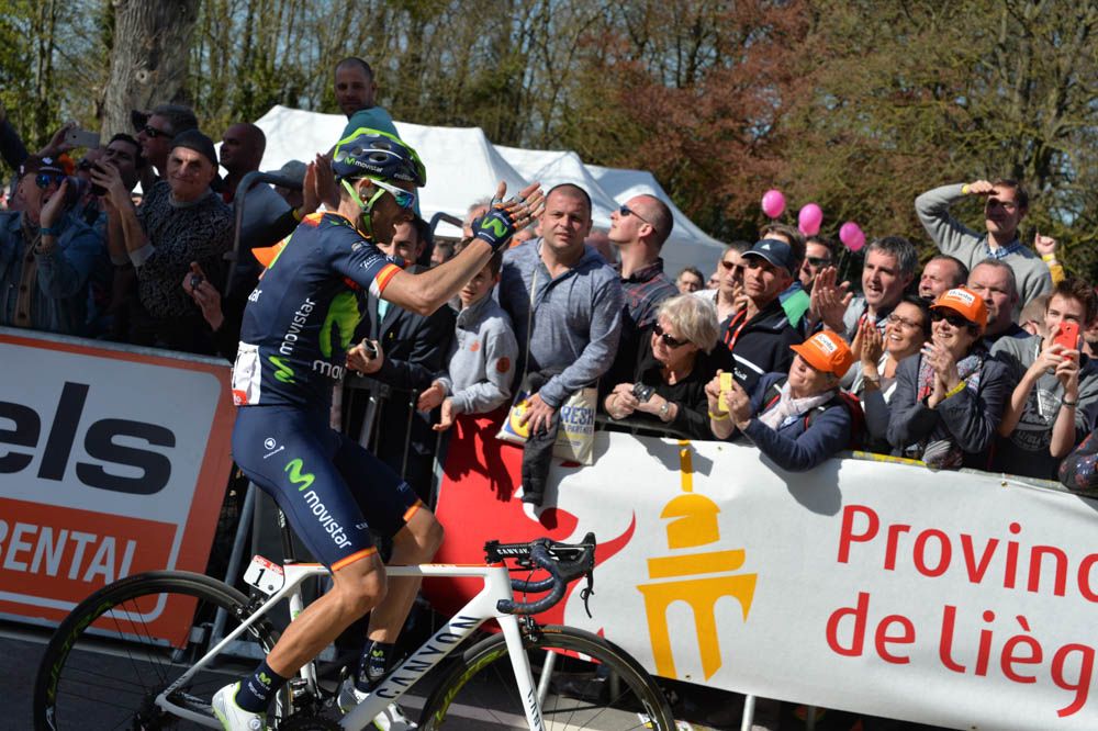 Alejandro Valverde wins on the Mur de Huy