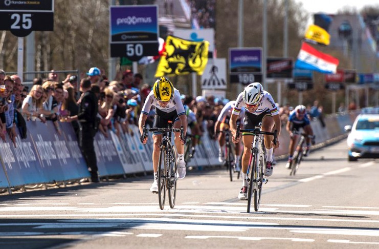 Lizzie Armitstead and Emma Johansson 2016 Tour of Flanders