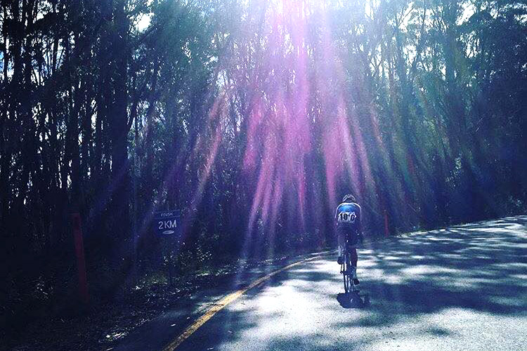 Rhys Gillet on his way to winning the VRS - Mt Baw Baw Classic solo
