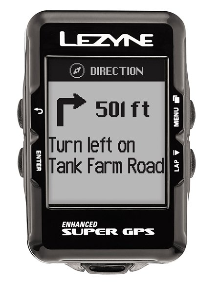 Lezyne Super GPS turn by turn navigation